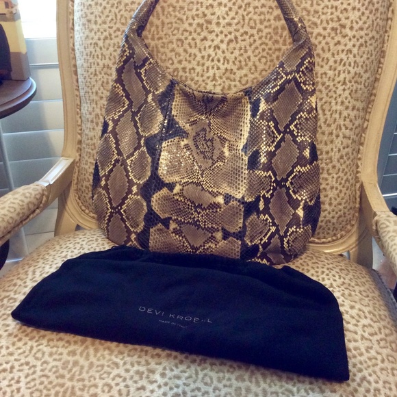 Authentic DEVI KROELL 2007 Genuine Python Hobo Bag Great Condition - Picture 2 of 9